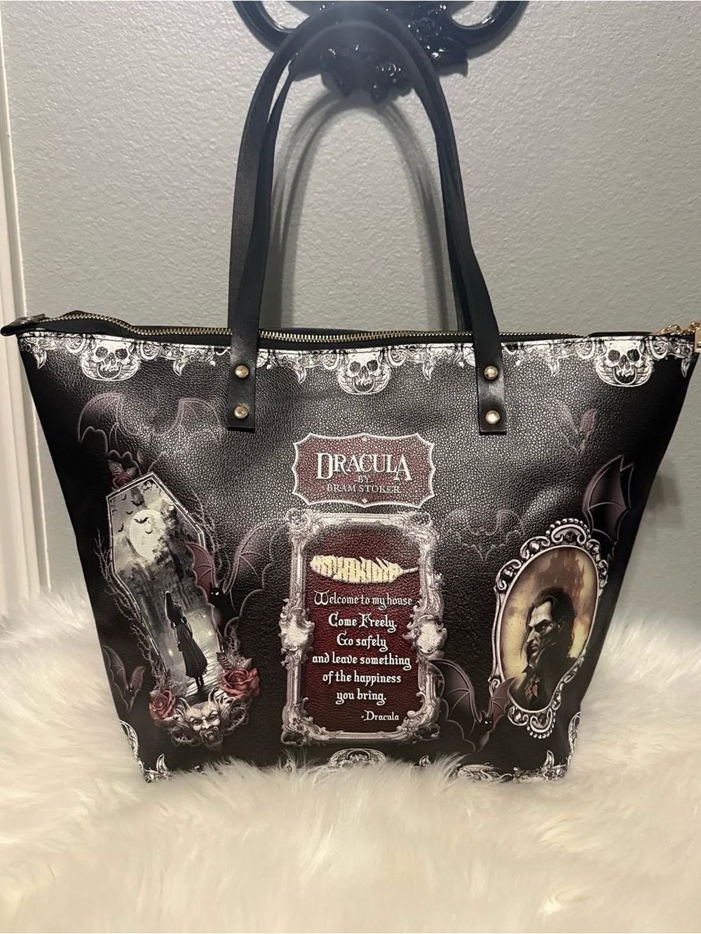Dracula Black Gothic Tote Bag Purse